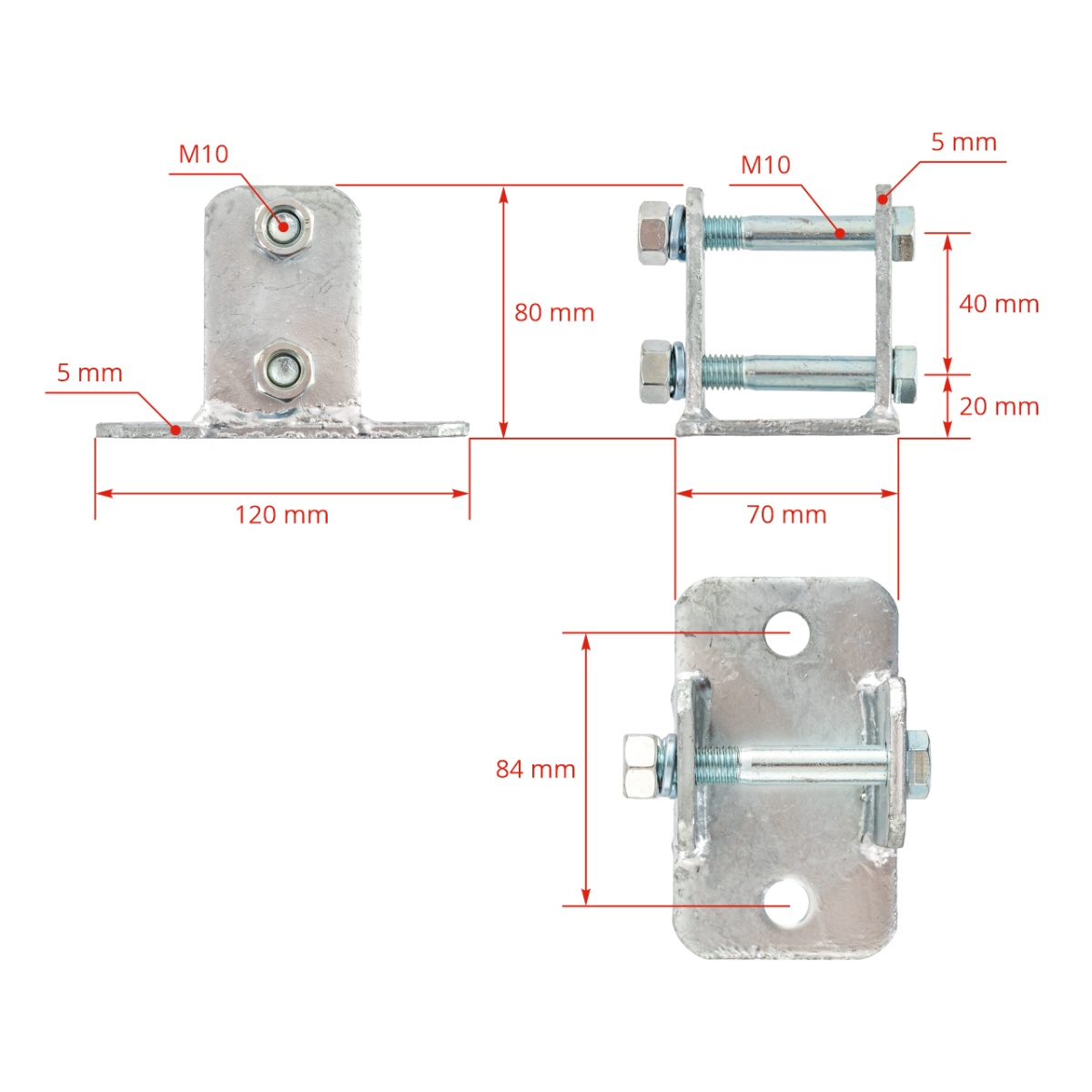 Conector de perete pentru panouri de pășune