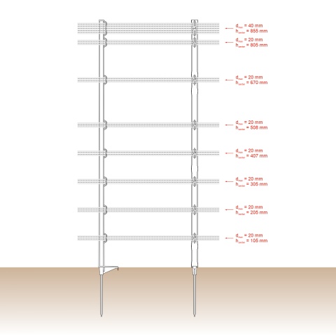 Stâlp plastic ECO, 105 cm