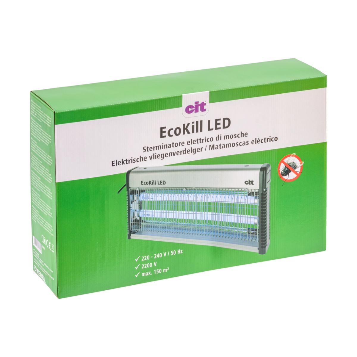 Capcană electrică cu tuburi LED, împotriva muștelor, EcoKill LED 2.0